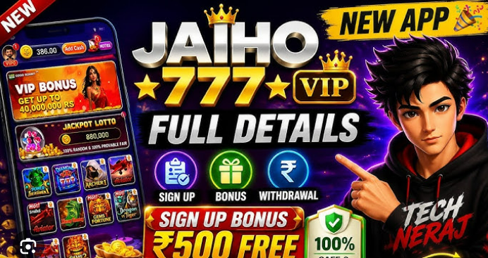 Jaiho 777 vip, App Home Screen