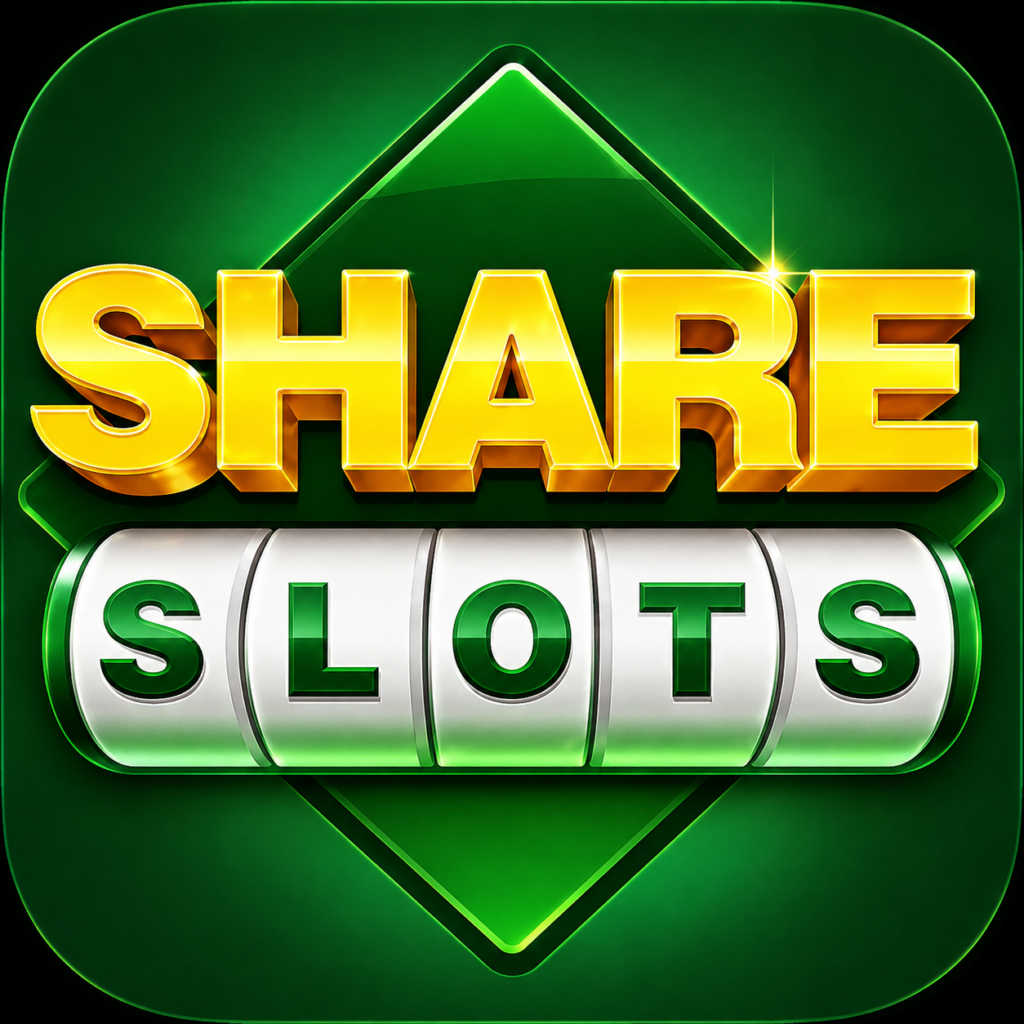 Share Slots game icon with green casino theme.